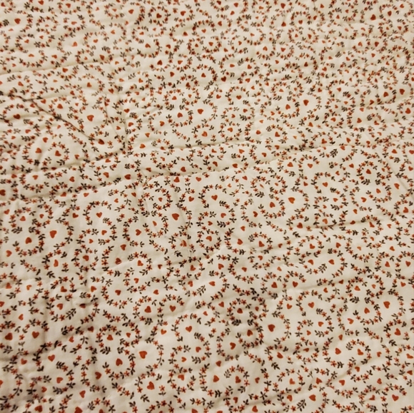 Handmade Vintage Patchwork Quilt, 61"×90", Green/Cranberry, Exceptional Piece! - Picture 11 of 16